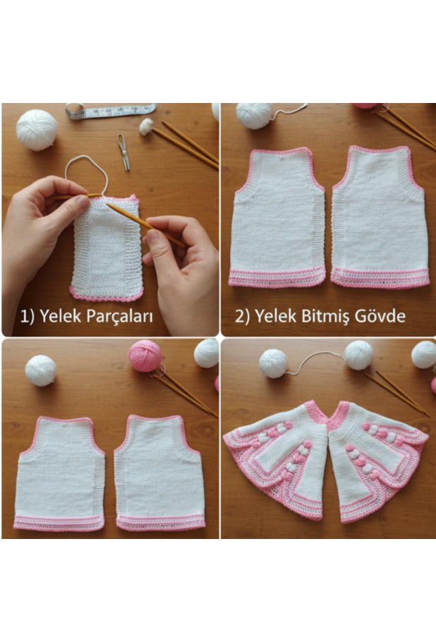 El Örgü Yelek Etek Takım El Örgü Yelek Etek Takım